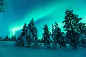 Aurora boreale per bambini in Finlandia