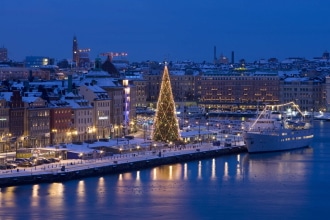 Natale a Stoccolma con bambini - Albero di Natale illuminato
