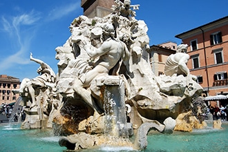 Roma segreta, la fontana dei 4 fiumi a Piazza Navona