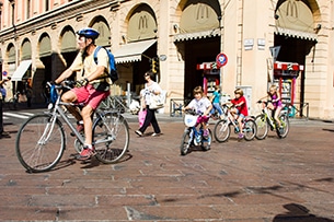 Itinerario a Bologna con bambini, tour in bicicletta