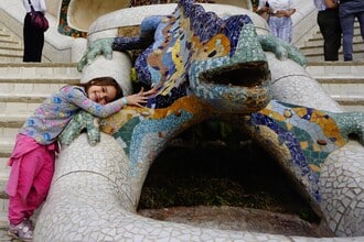Barcellona, il dragone di Gaudì al Parc Guell