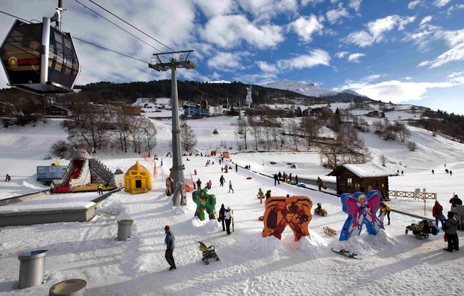 sciare gratis con i bambini in Valtellina, Bormio park