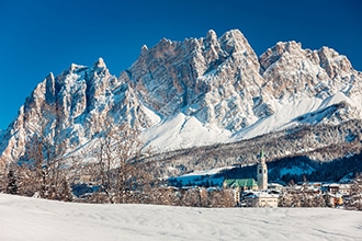 Cortina, panoramica invernale