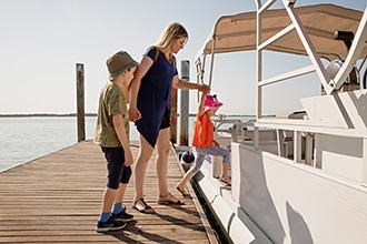 Spiaggia di Bibione con i bambini, in barca