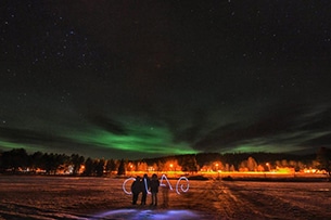 Lapponia svedese, Aurora boreale