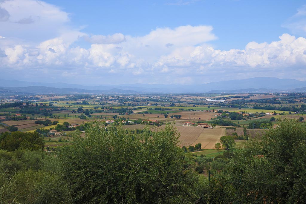 La vista da Lucignano sulla campagna toscana