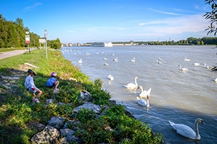 Bici in famiglia, la ciclabile del Danubio