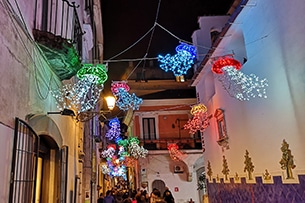 Luminarie Salerno, meduse in via Mercanti