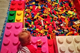 Mostra Lego a Torino, The Art of the Brick, le piscine di mattoncini