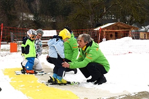 Vacanze invernali a Trebesing, Austria, prova sci col pannolino