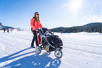 l'Alpe Cimbra per i bambini d'inverno, baby trekking