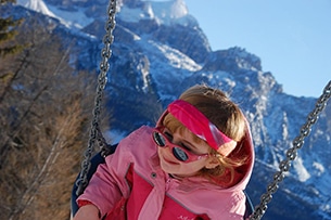 Passeggiate sulla neve con bambini, Piz Sorega, Alto Adige