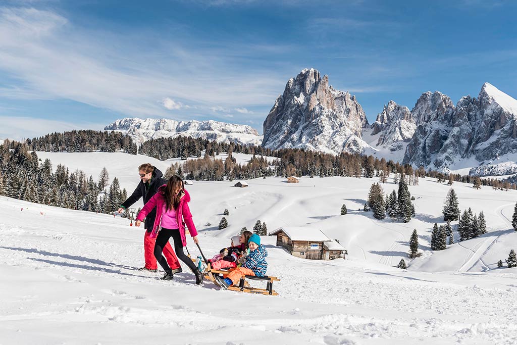 Cavallino Bianco Family Spa Grand Hotel per bambini a Ortisei in Alto Adige, inverno