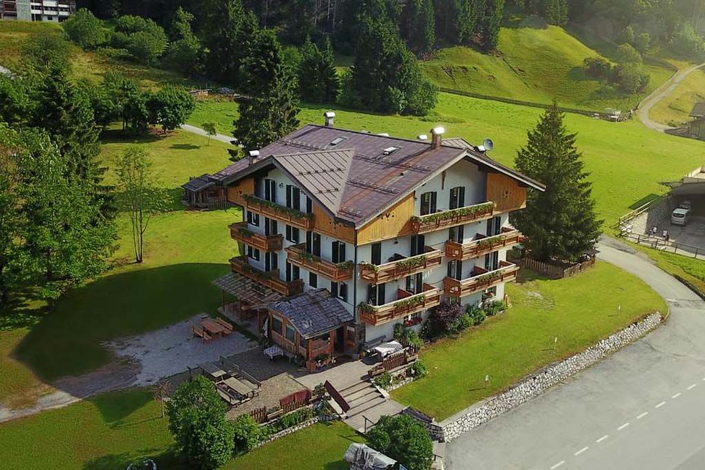 Rifugio Cereda per famiglie in Trentino a Primiero, San Martino di Castrozza, vista panoramica