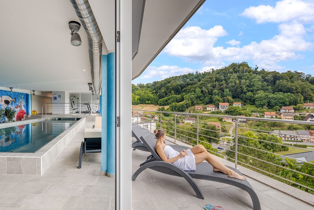 Hotel Villa Magdalena, Family Hotel Termale in Croazia, piscina panoramica e vista