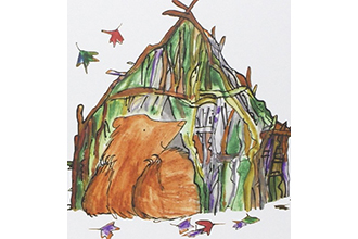 La Casa invernale dell'orso, libro illustrato per bambini a partire da 3 anni