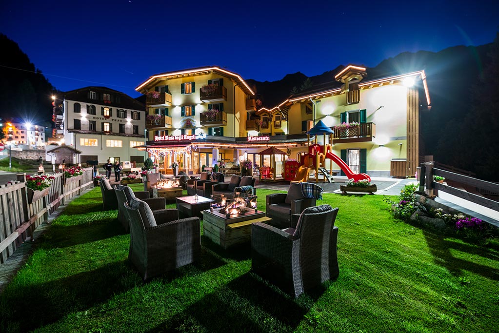 Family Hotel Rosa degli Angeli a Pejo in Val di Sole, di sera
