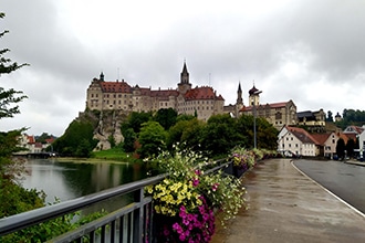 Danubio in bicicletta con bambini, castello di Sigmaringen