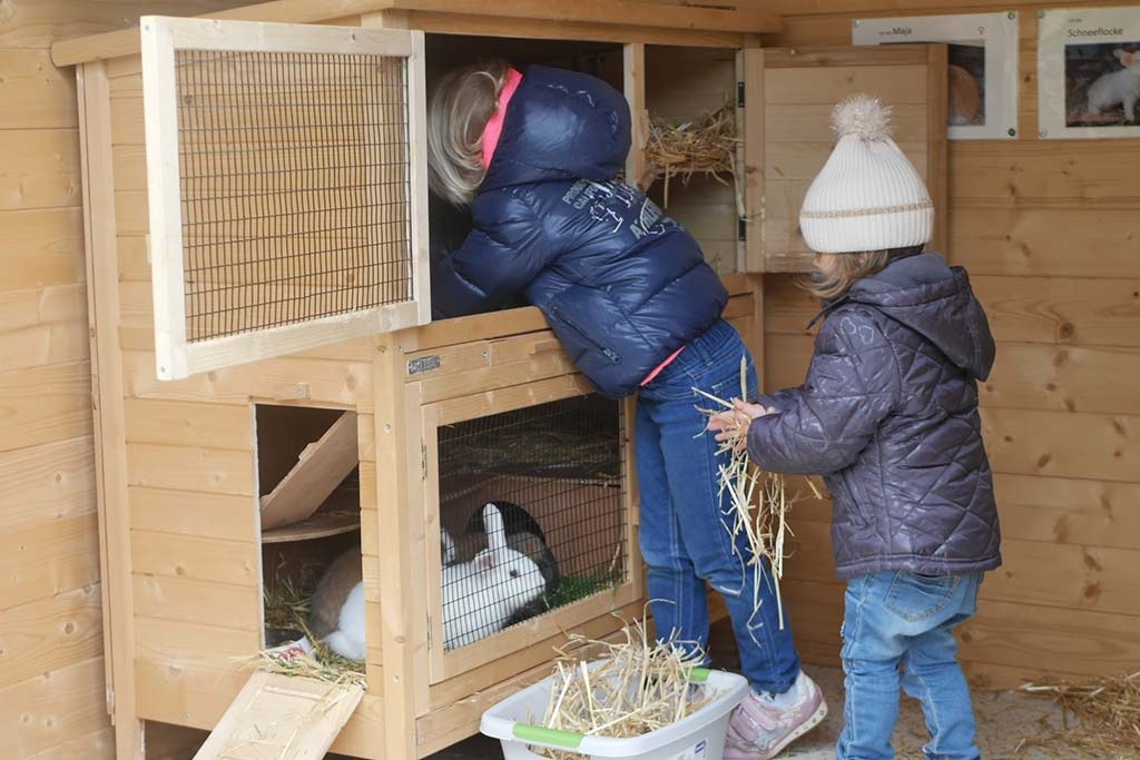 Hotel Eggerhof per bambini in Carinzia a Mallnitz, casetta dei coniglietti