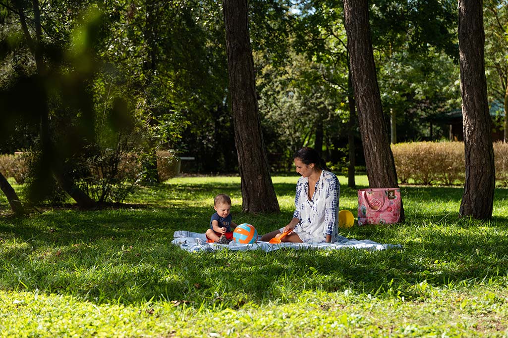 Lignano, Green Village Resort per bambini, spazi verdi