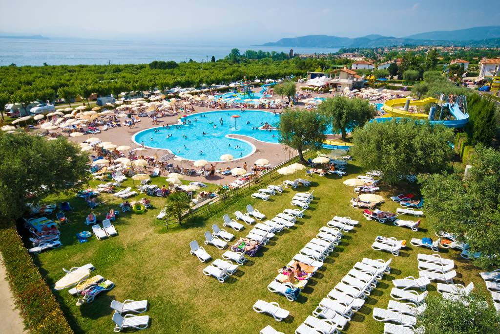Camping Spiaggia D’Oro per bambini sul Lago di Garda, alloggi, piscina