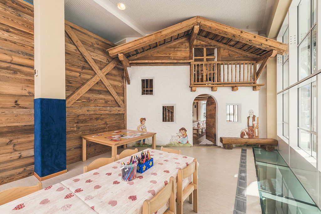 Cavallino Bianco Family Spa Grand Hotel per bambini a Ortisei in Alto Adige, giochi