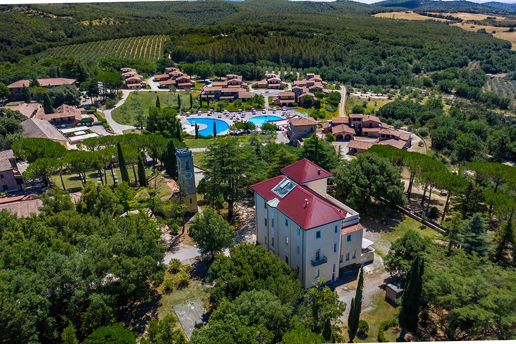 Pian de Mucini Resort in Maremma per bambini, panoramica di Villa Moris