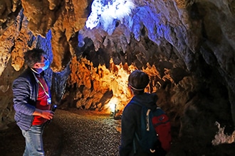 Stalattiti e stalagmiti dentro le Grotte di Pastena