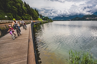 Valsugana in estate con i bambini, ciclabile Lago di Caldonazzo