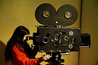 Museo del Cinema di Torino, macchina da presa cinematografica