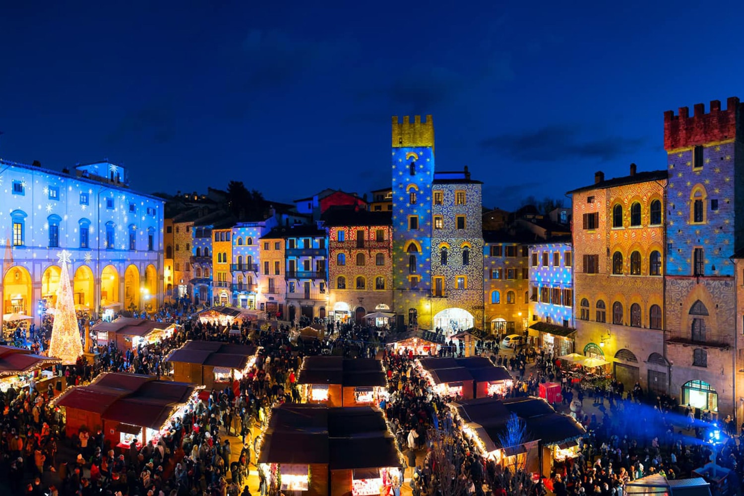Mercatini di Natale di Arezzo, panoramica Big Lights