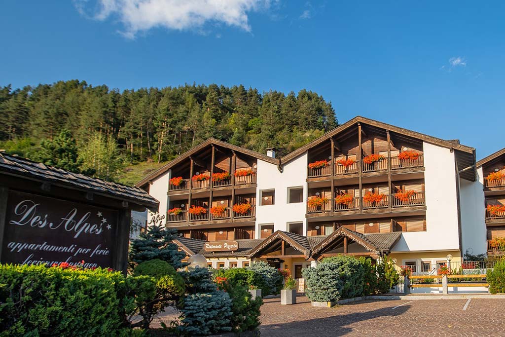 Residence Aparthotel Des Alpes per famiglie Val di Fiemme, esterno aparthotel