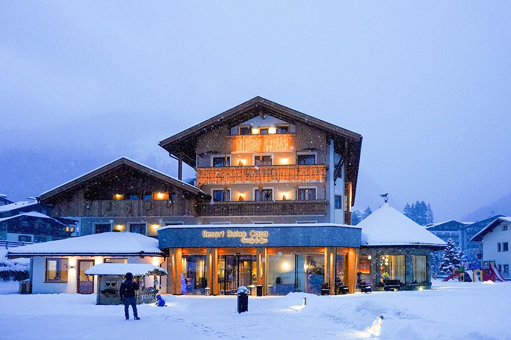 Resort Dolce Casa Family & SPA a Moena in Val di Fassa, inverno