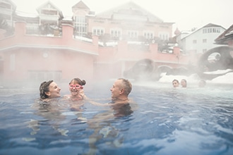 Wellness al Cavallino Bianco di Ortisei, piscine riscaldate