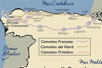 Il Cammino di Santiago, itinerario francese