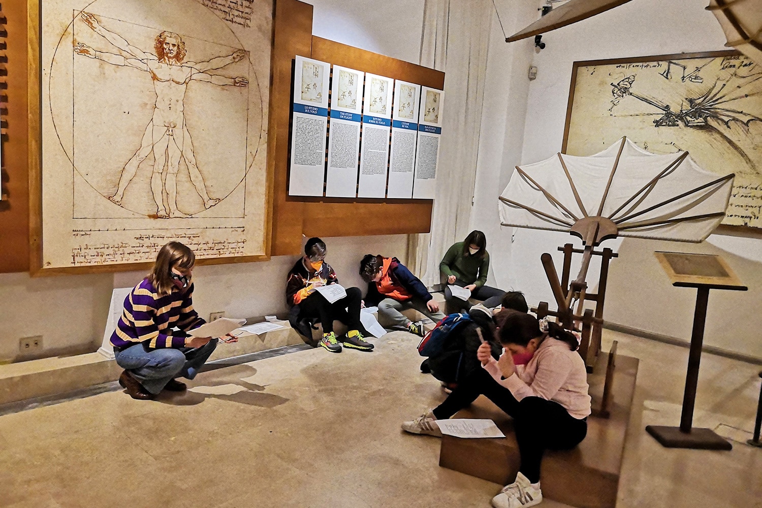 Visita guidata per bambini alla Mostra di Leonardo a Roma, quiz