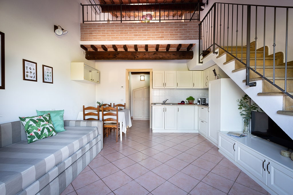 Residence per bambini Borgo Verde a Vada in Costa degli Etruschi, appartamento su due livelli