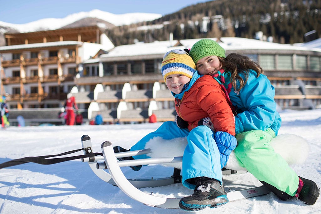 Family Resort Rainer per bambini in Val Pusteria, pista slittino