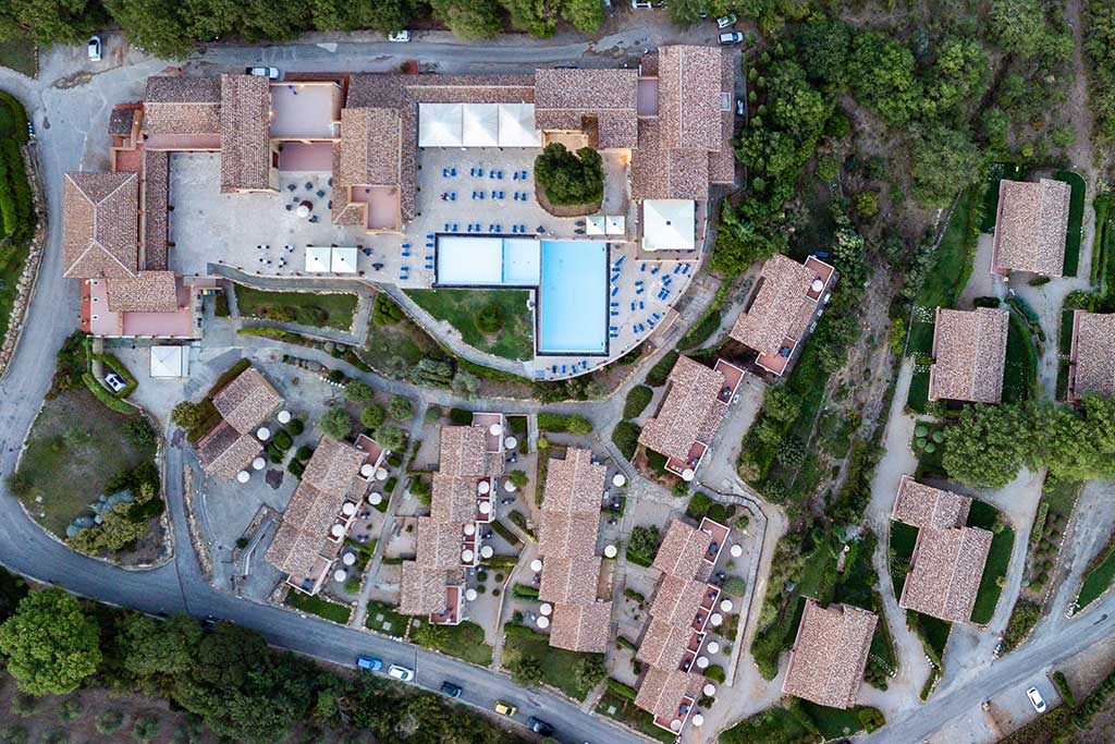 Borgo Magliano Garden Resort per bambini in Maremma Toscana, panoramica aerea