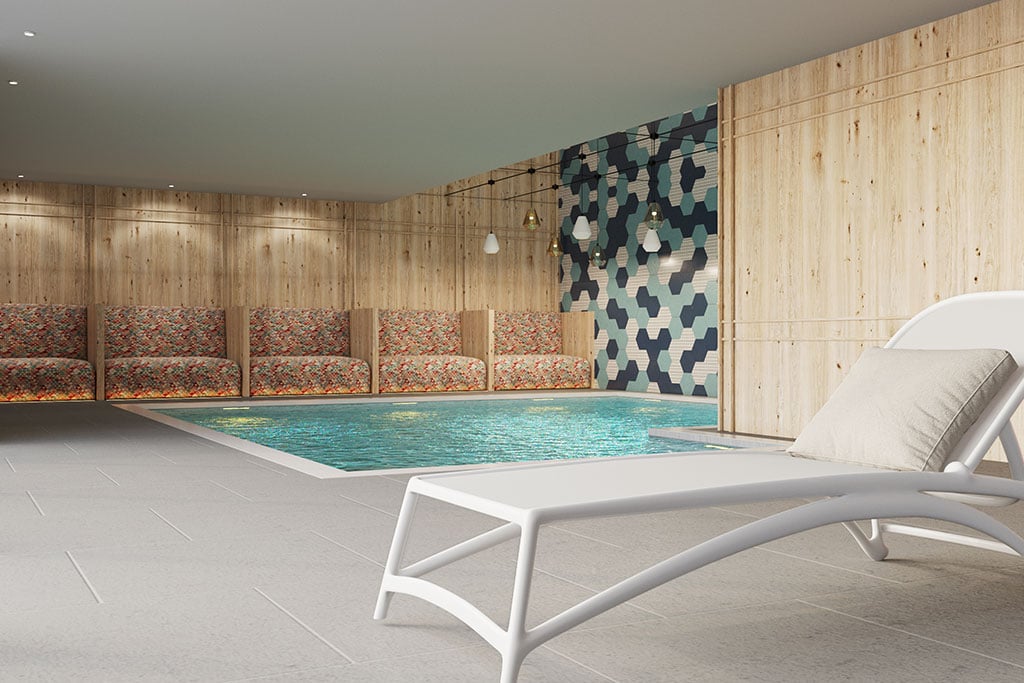 Movi Family Apart-Hotel per bambini in Val Badia, la piscina