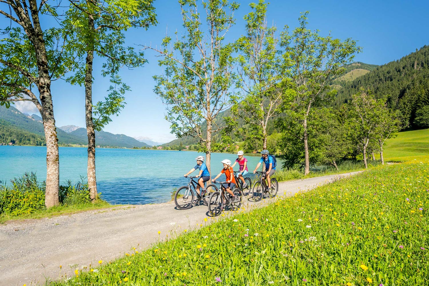 Carinzia in bici, lago Weissensee