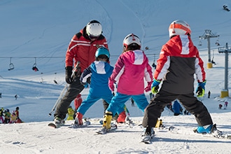 Torgnon d'inverno con bambini, corso sci