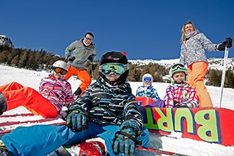 Torgnon d'inverno con bambini, sci