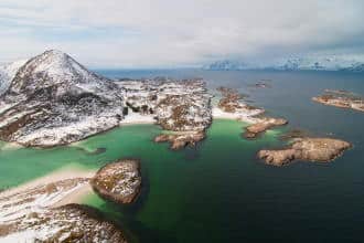 Isole Lofoten in inverno
