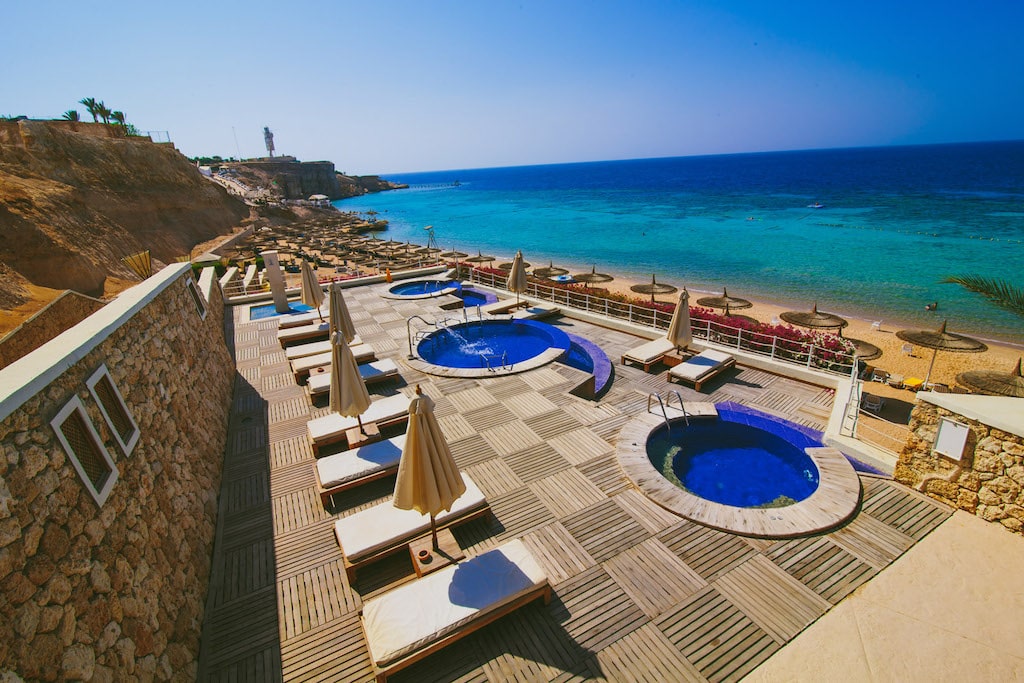 Veraclub Reef Oasis Beach Resort a Sharm el Sheikh, piscine vista mare