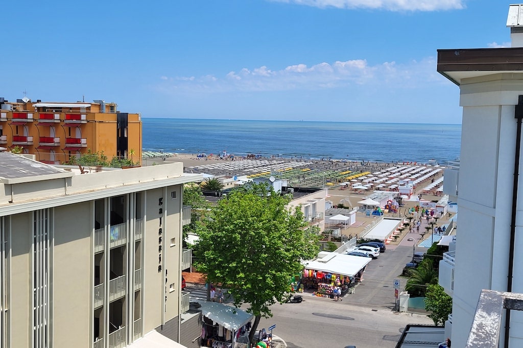 Hotel Christian a Rimini, terrazza vista mare