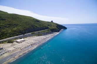 Villaggio e Resort Blue Marine a Marina di Camerota in Cilento, panoramica spiaggia