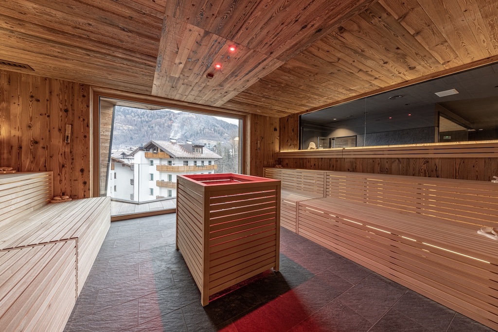 Brunet The Dolomites Resort hotel in Trentino a San Martino di Castrozza, sauna spa