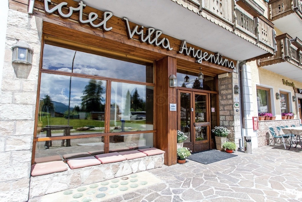 Hotel Villa Argentina a Cortina d'Ampezzo, entrata