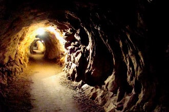 Miniera d'oro di Guia, Piemonte, galleria